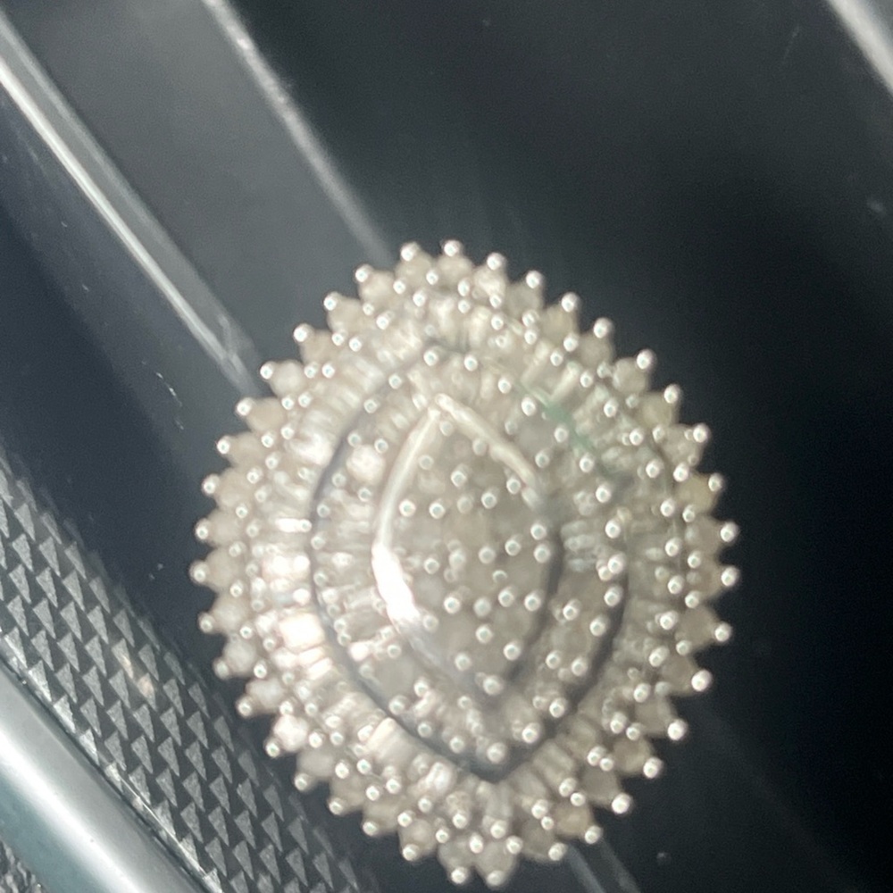 Dazzling Silver Statement Ring - image 2